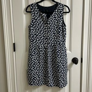 J.Crew Navy Heart print dress sz 4